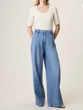 RAG & BONE Aurora pleated trouser cloud denim size 29